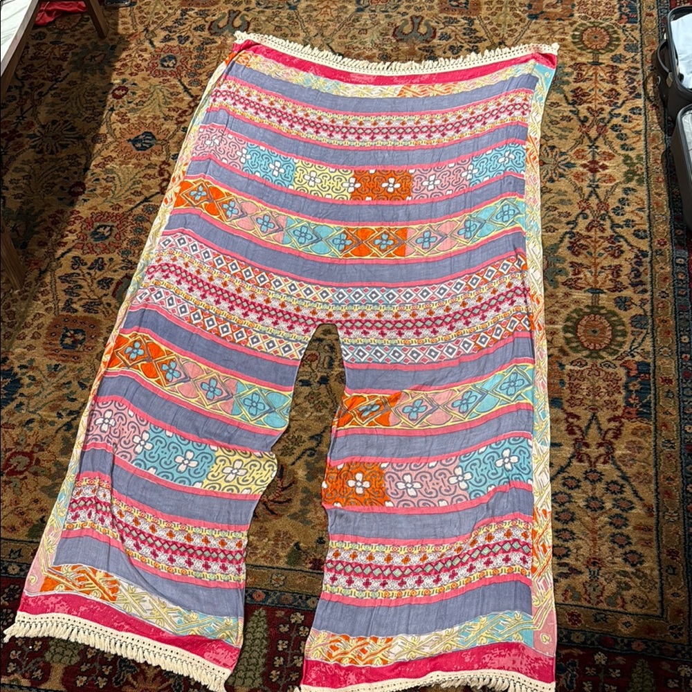 Colorful Bohemian Patterned Scarf / Wrap